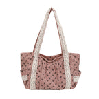 WoElegant Floral Print Tote Bag
