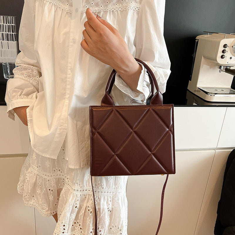 WoQuilted Faux Leather Handheld Tote
