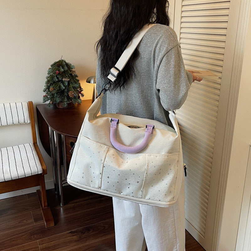 Elegant Sports Bag with Sparkling Star Pattern