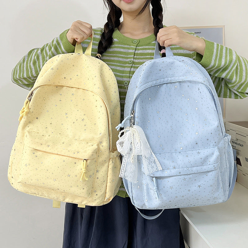 Star-Printed Stylish Backpack
