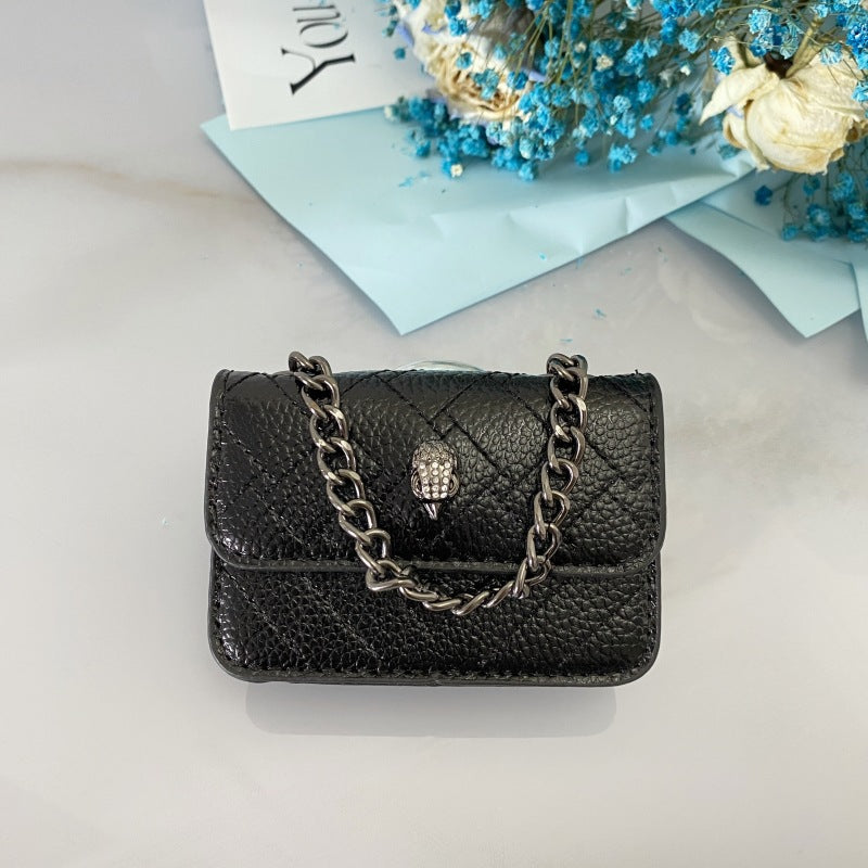 Women's mini glove bag with braided chain strap