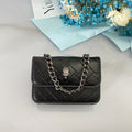 Women's mini glove bag with braided chain strap