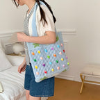 Colorful Decorative Crochet Tote Bag Calm Wears