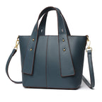 Textured Vegan Leather Multi-Pocket Tote