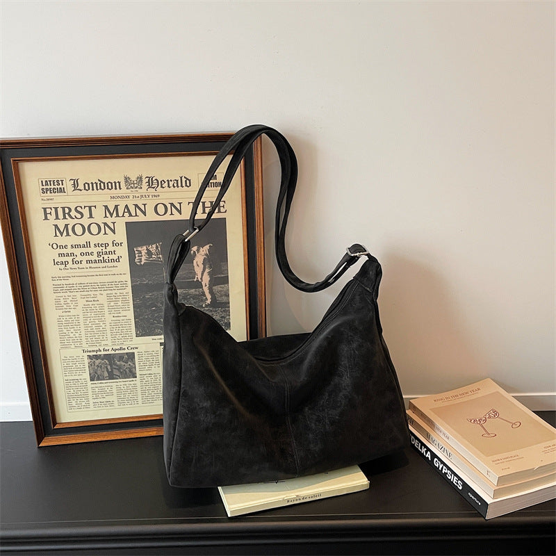 WoSoft Textured Faux Leather Hobo Bag
