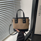 Women's elegant mini bucket bag with detachable shoulder strap