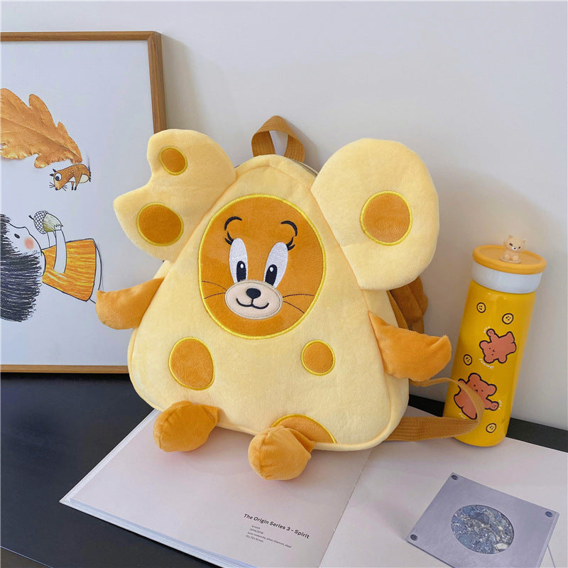 Plush Backpack in Cheese Design