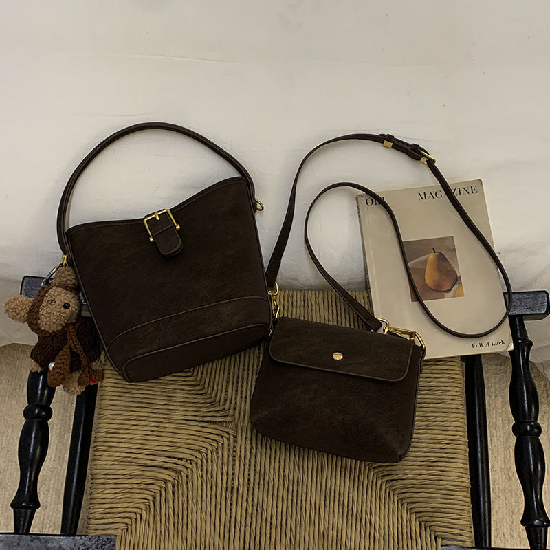 Women Hobo and Mini Handbag Set with Playful Pendant