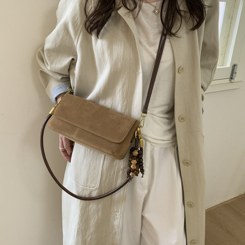 Women's shoulder bag made of fine suede leather with practical shoulder strap-https://detail.1688.com/offer/976751175472.html-Calm Wears-Braun-nothing-Calm Wears