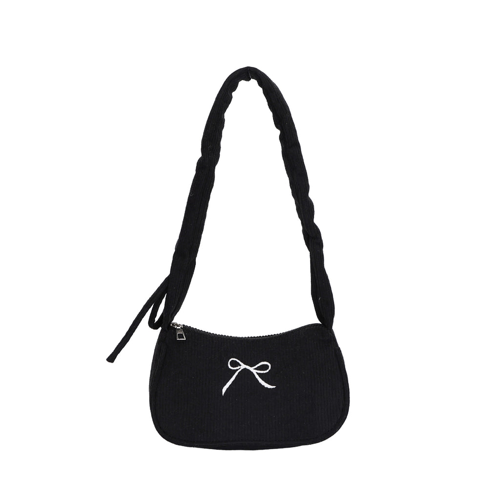 WoElegant Textured Corduroy Crossbody Bag