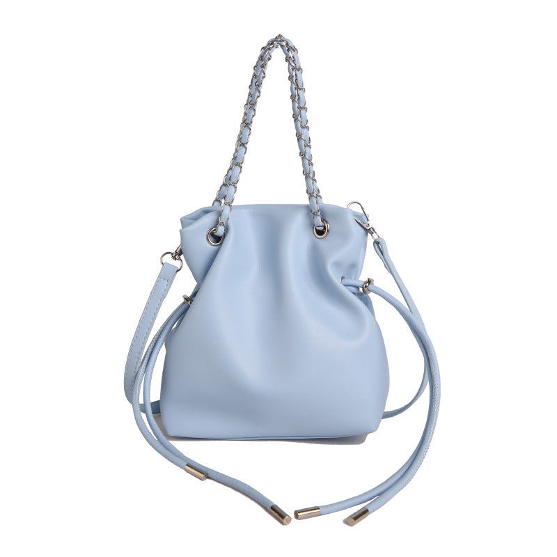 WoChic Slouchy Leather Bucket Bag