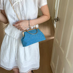 Vintage-Inspired Textured Crossbody Bag