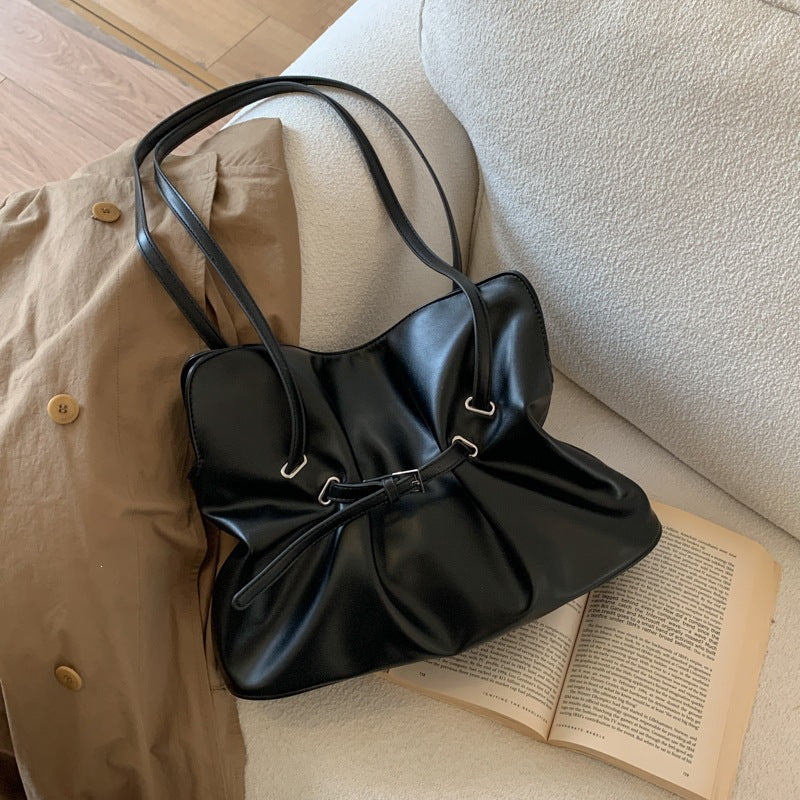 Women's shoulder bag made of high-quality synthetic leather with adjustable drawstring-https://detail.1688.com/offer/1032927466117.html-Calm Wears-Braun-nothing-Calm Wears