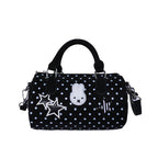 Fun Embroidered Polka Dot Handbag