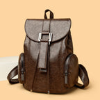 Retro Chic Vegan Leather Backpack