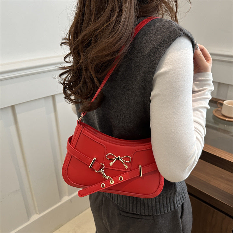 Elegant Bow Detail Crossbody Handbag