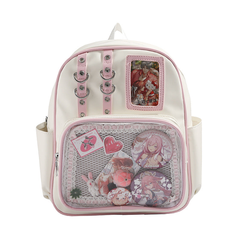 Creative Illustration School Backpack-https://detail.1688.com/offer/875419049781.html-Calm Wears-Pink-Calm Wears