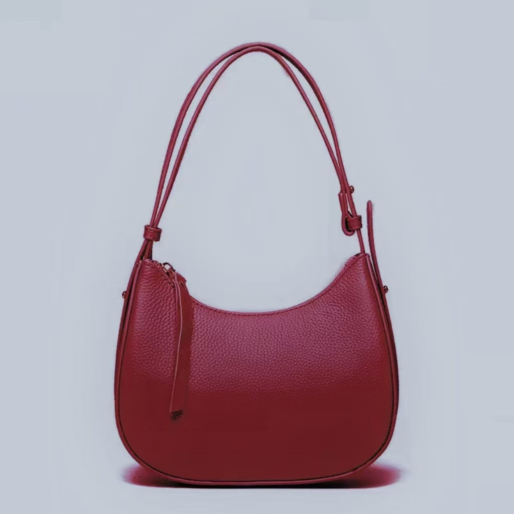 Stylish Pebbled Leather Hobo Bag