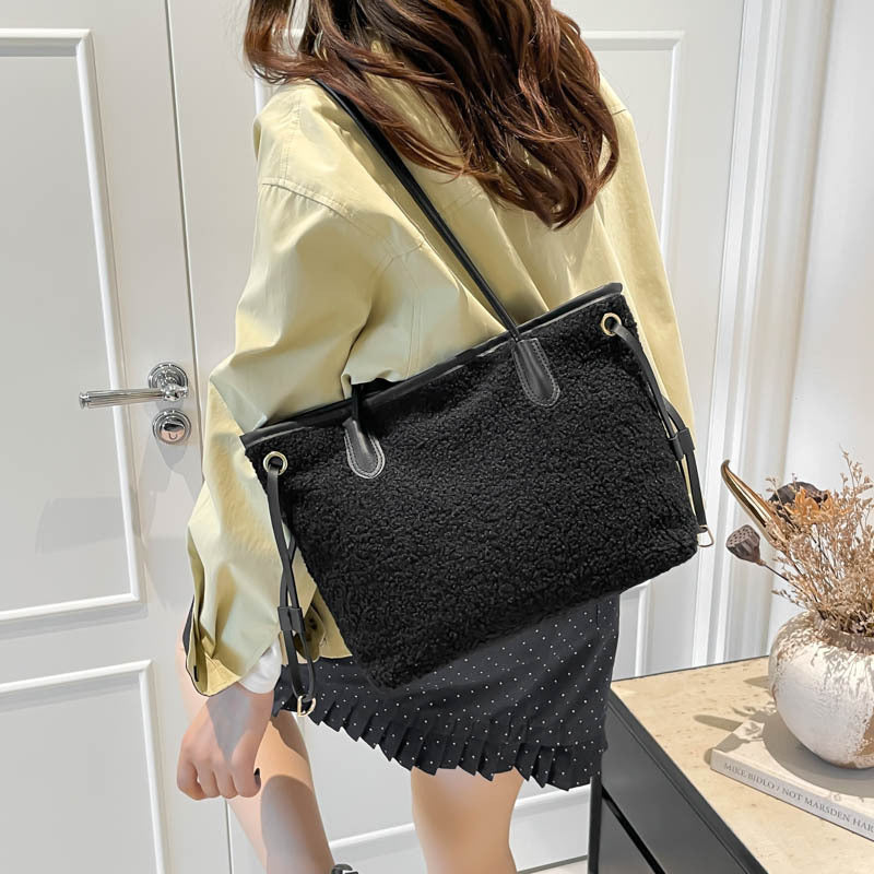 Oversized Faux Fur Tote Bag
