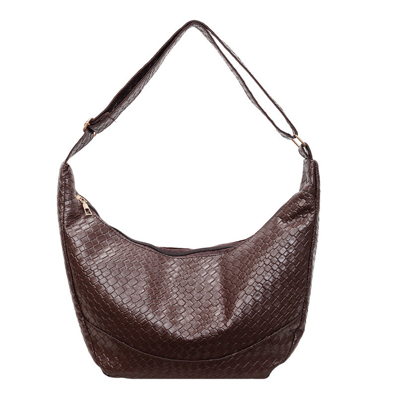 Woven Textured Hobo Handbag