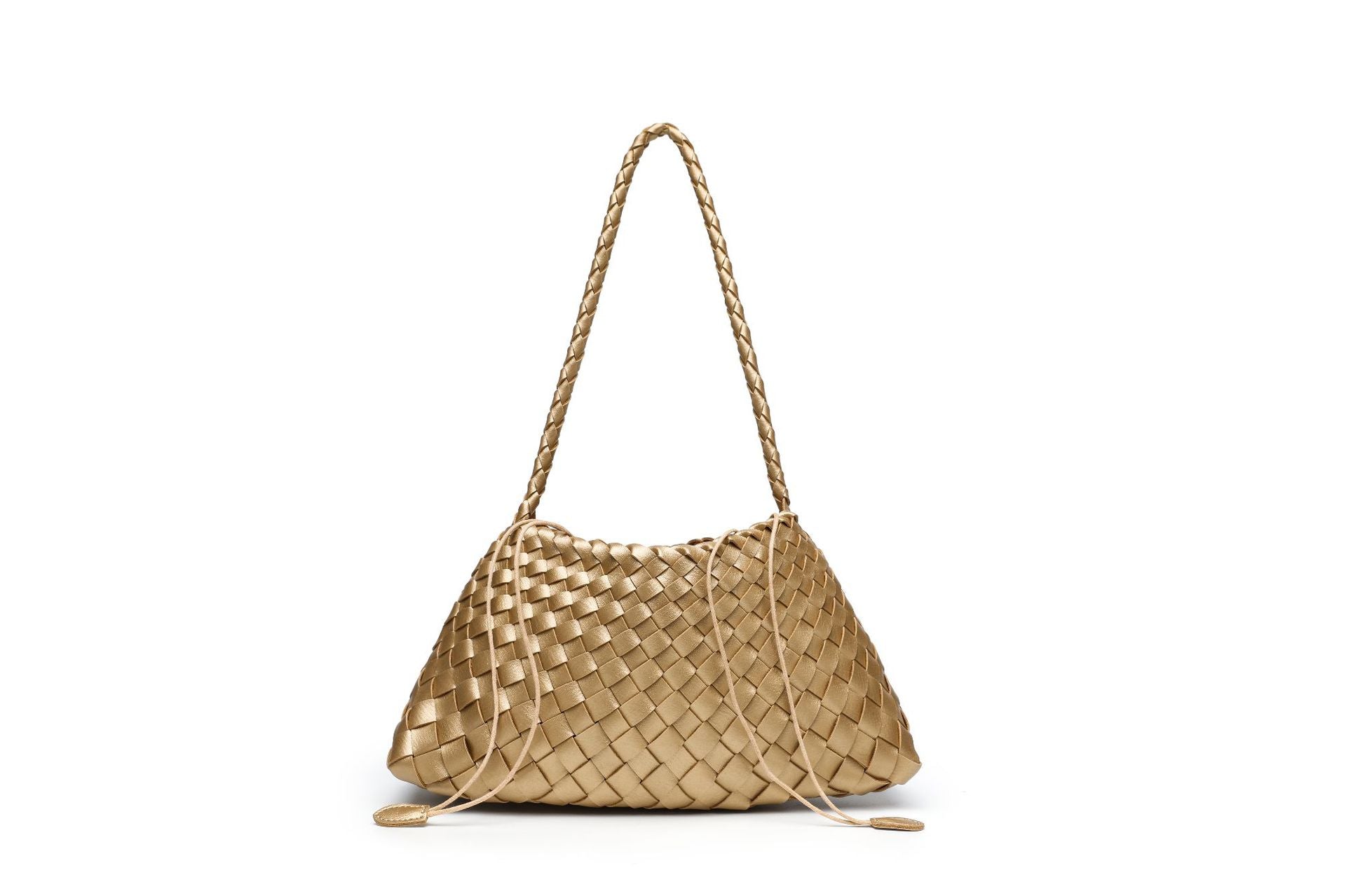 Textured Woven Slouchy Shoulder Bag