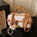 Ladies Mini Handbag with removable Teddy Pendant