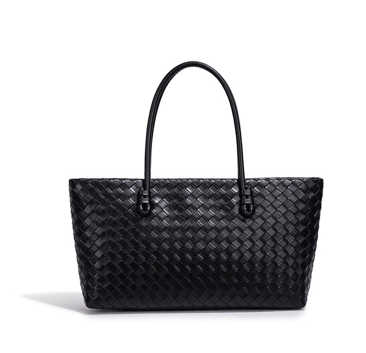 Woven Leather Tote Bag