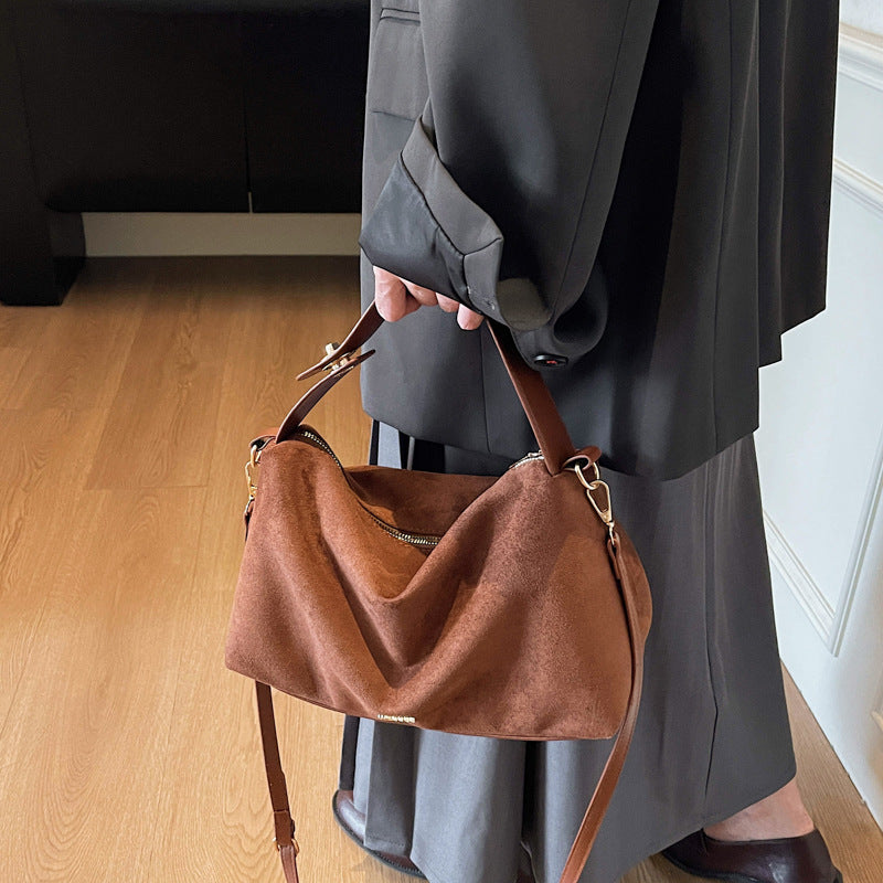 Women's practical shoulder bag made of soft suede-https://detail.1688.com/offer/986528708651.html-Calm Wears-Braun-nothing-Calm Wears