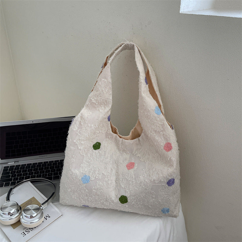 Embroidered Canvas Tote Bag