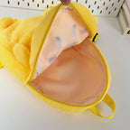 Plush Backpack with Cheerful Face