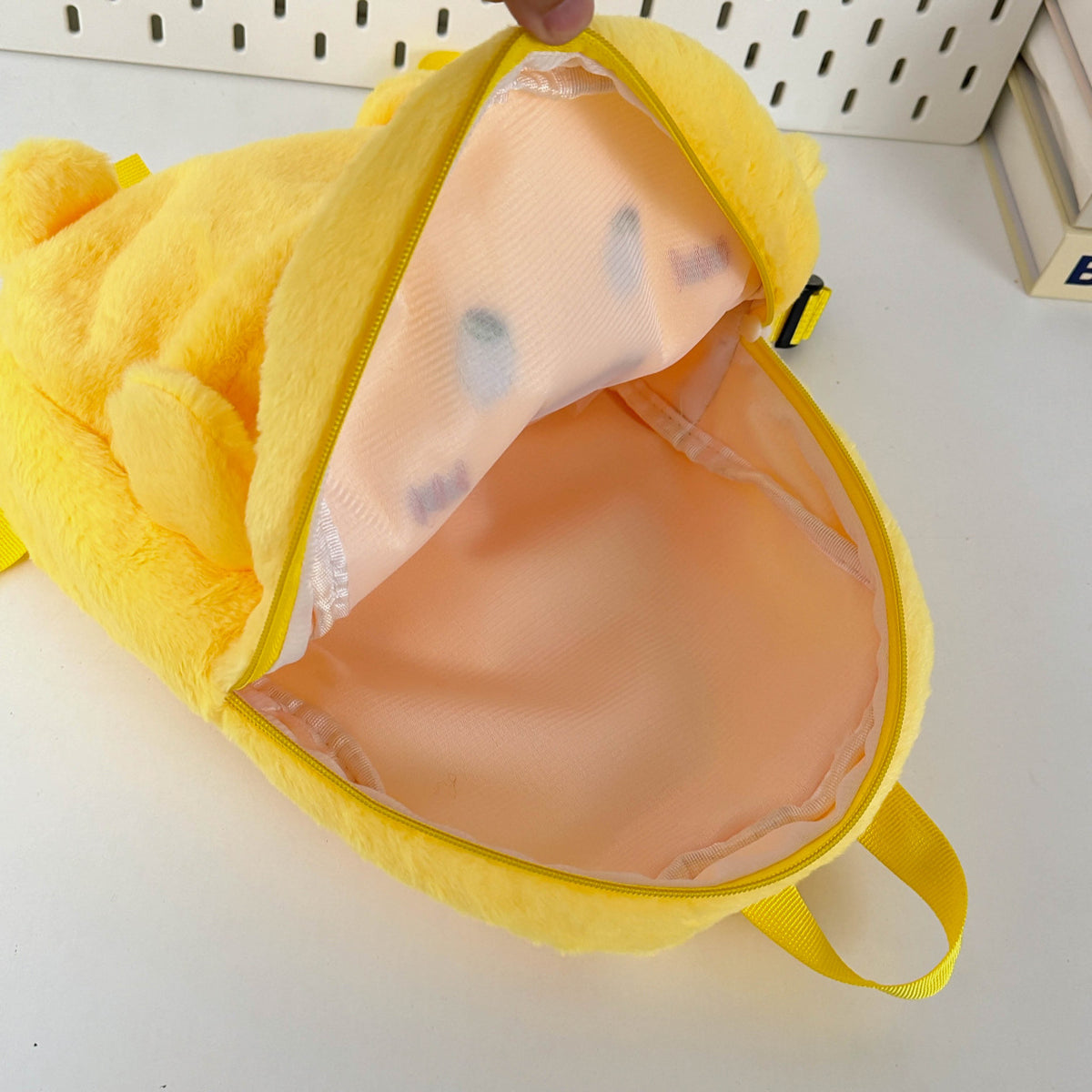 Plush Backpack with Cheerful Face