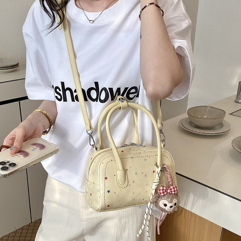 Women's Mini Handbag with Colorful Star Motif