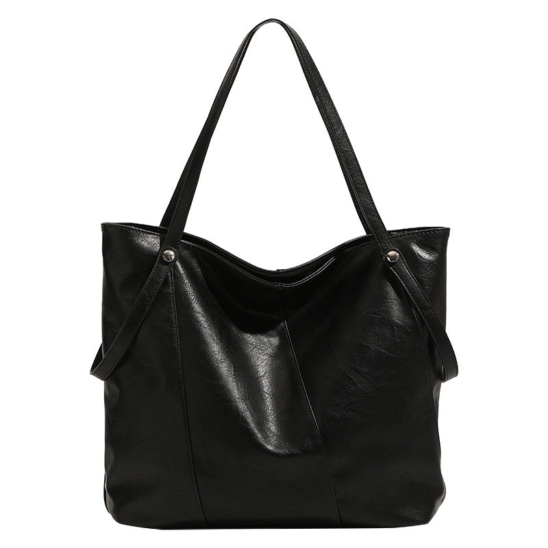 Women stylish XXL tote with elegant structure-https://detail.1688.com/offer/801281420603.html-Calm Wears-Black-nothing-Calm Wears