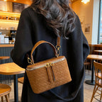 Women's structured shoulder bag with detachable carrying strap-https://detail.1688.com/offer/991205475766.html-Calm Wears-Braun-nothing-Calm Wears
