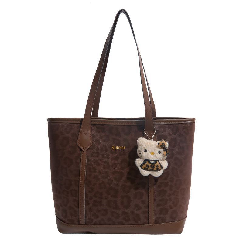 Women’s fashionable tote bag with leopard print and practical inner pocket-https://detail.1688.com/offer/1013047984690.html-Calm Wears-Black-Size: With pendant-Calm Wears