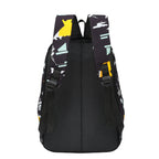 School backpack with multiple compartments and matching accessories