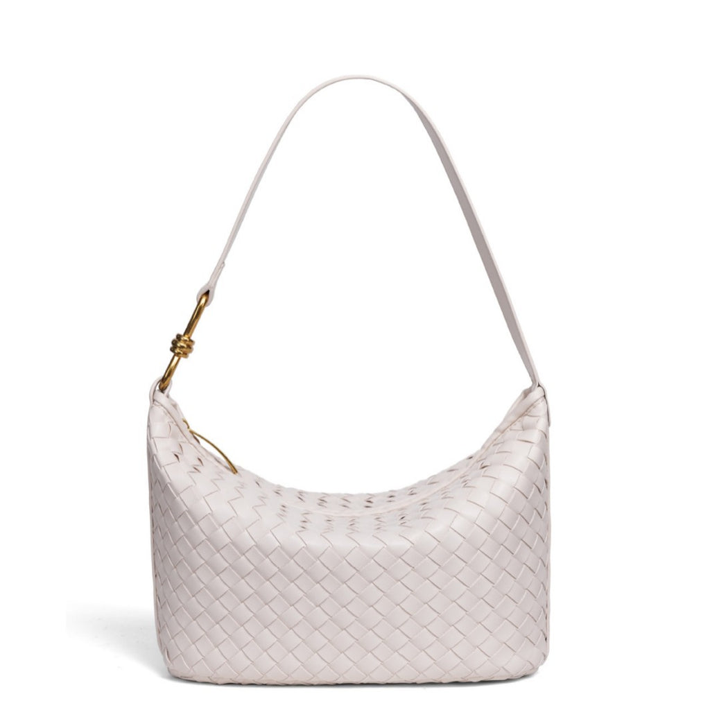 Woven Leather Hobo Bag