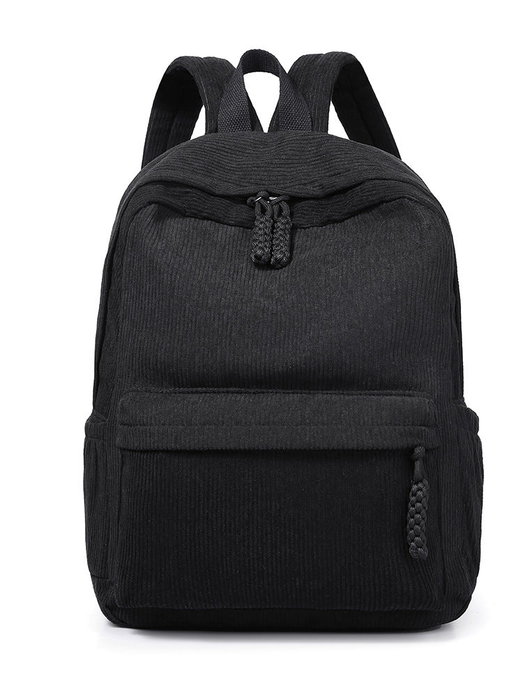Textured Fabric Multi-Compartment Backpack