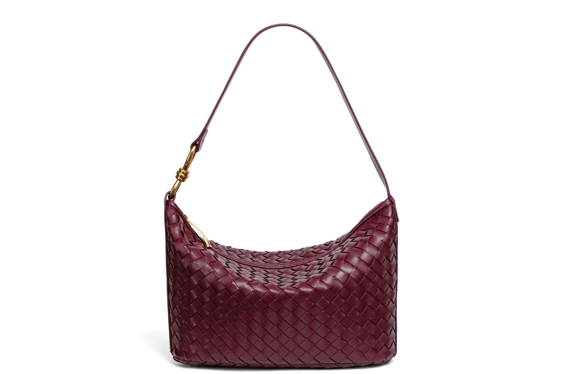 Woven Leather Hobo Bag