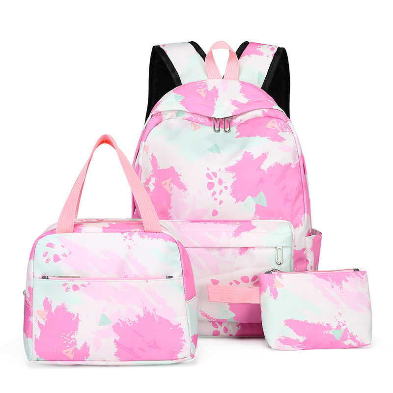 Backpack set with insulated lunchbox and practical case