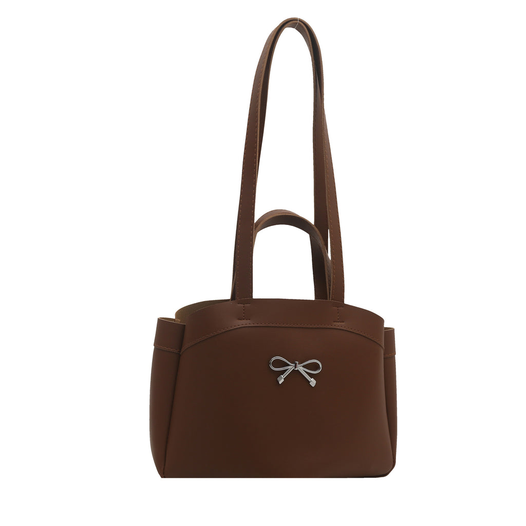 Elegant Bow Accent Handheld Tote Bag