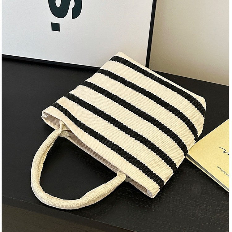 WoStriped Canvas Tote Bag