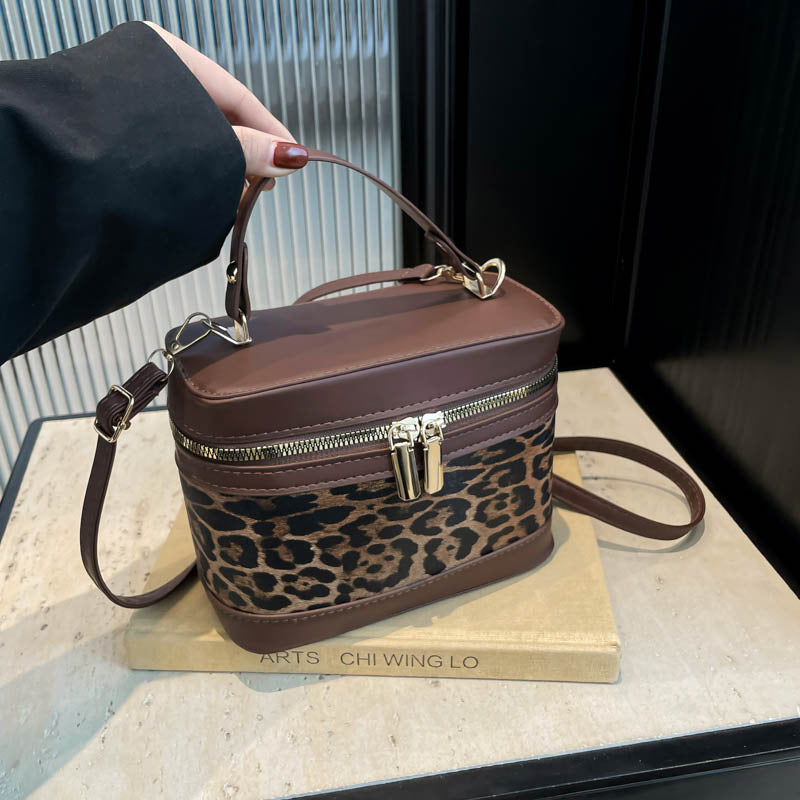 WoChic Leather and Fabric Crossbody Bag