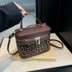WoChic Leather and Fabric Crossbody Bag