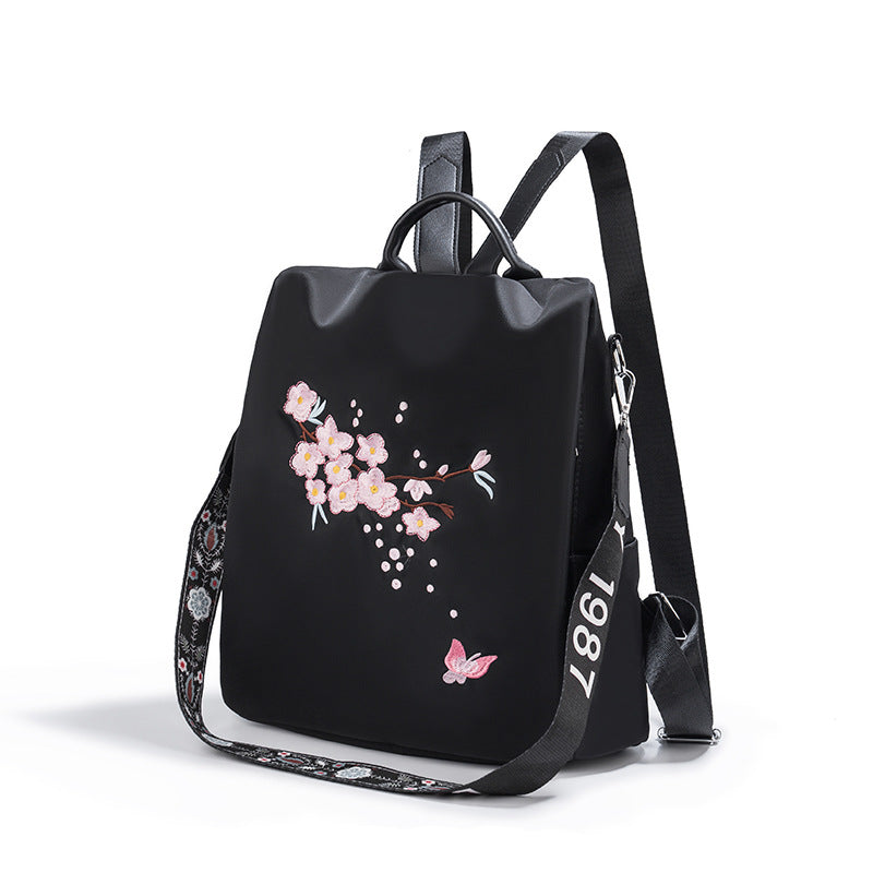 Embroidered Floral Backpack
