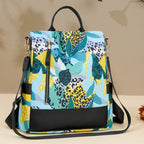 Floral Print Multi-Pocket Backpack