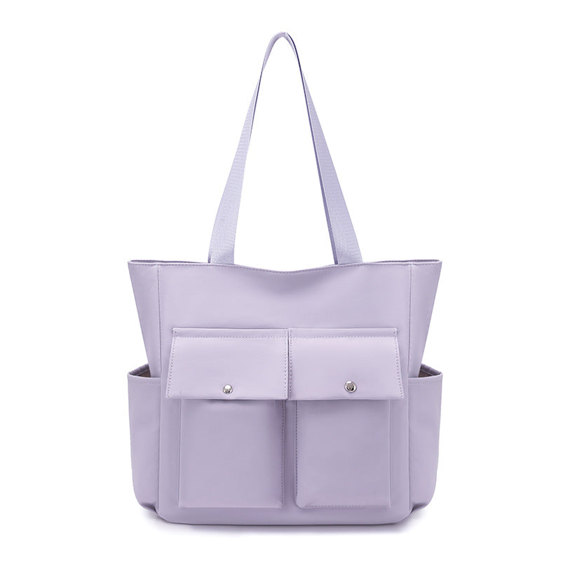 Spacious Dual-Pocket Tote Bag