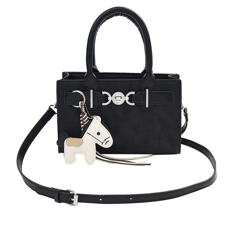 Ladies Mini Handbag with Charming Pendant-https://detail.1688.com/offer/1019414344108.html-Calm Wears-Black-Size: without pendant-Calm Wears