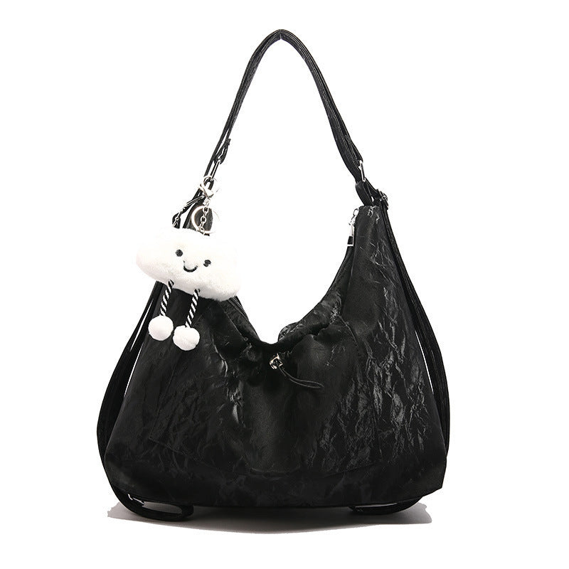 Crinkled Pouch Handbag