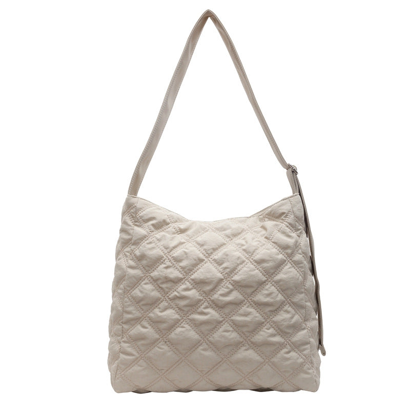 Quilted Soft Fabric Shoulder Bag Calm Wears